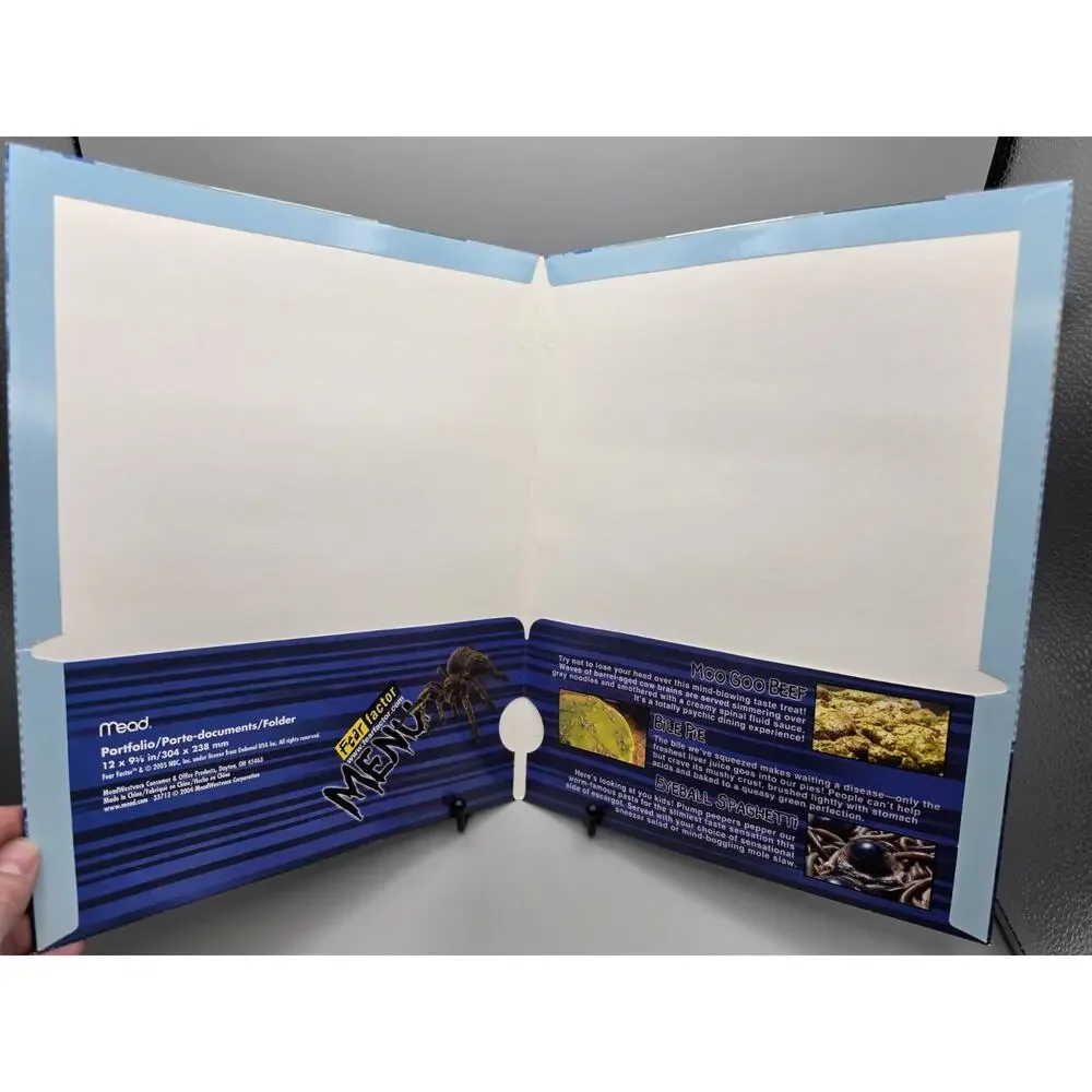 Mead Portfolio Folders Fear Factor TV Show Y2K Folders What Do You Fear Lot of 3